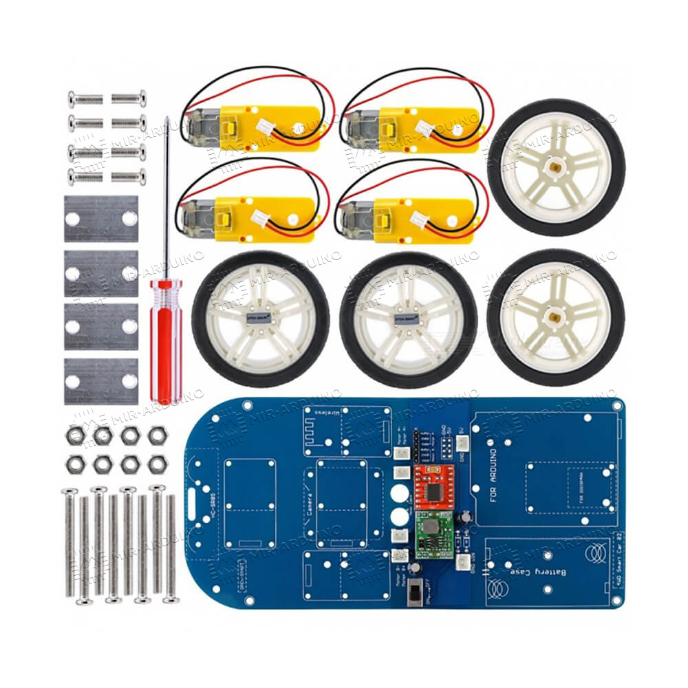 Купить набор для моделирования Ардуино (Arduino) 4WD Smart Car в  Челябинске, цена 4380 рублей в Mir-arduino.ru