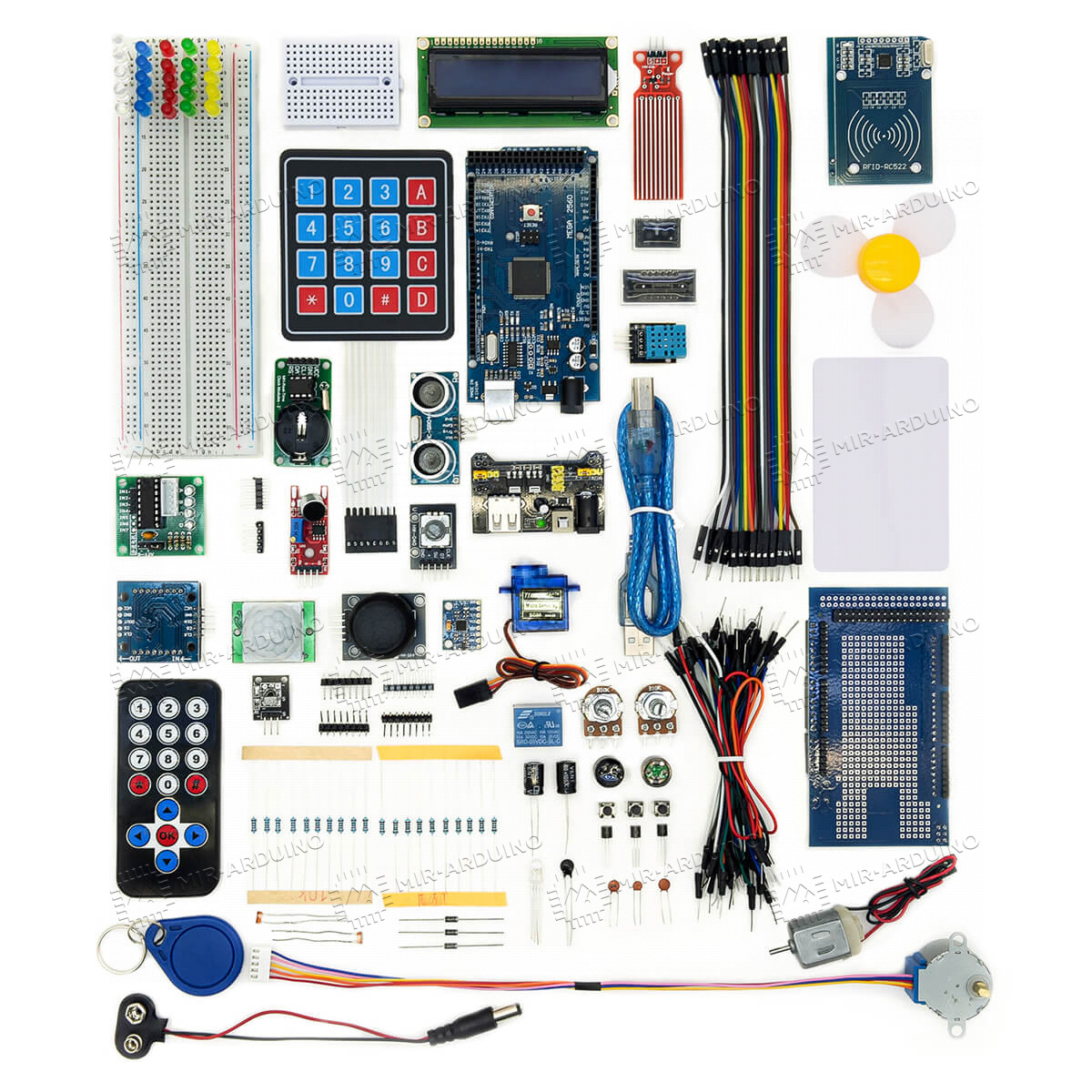 Купить набор для моделирования Ардуино (Arduino MEGA 2560) Mega Kit в  Челябинске, цена 4990 рублей в Mir-arduino.ru